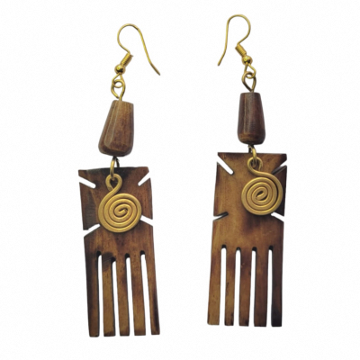 Boucles d'oreilles "Wood Comb"