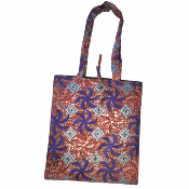 Tote bag "Ventilateur" en pagne wax et en toile