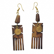 Boucles d'oreilles "Wood Comb"